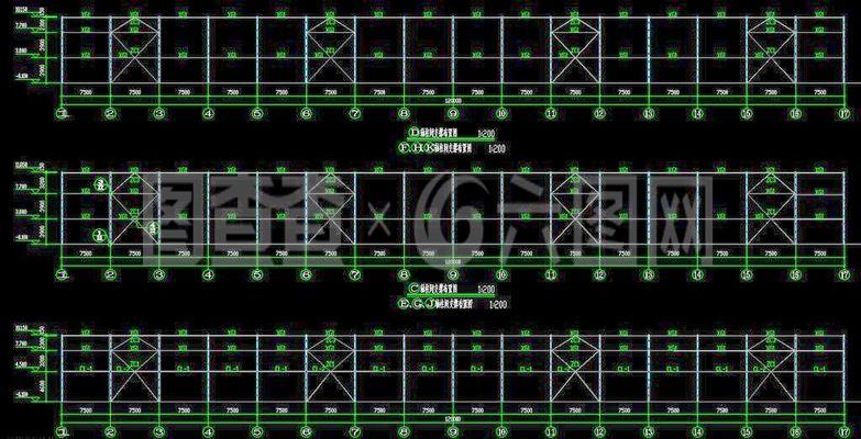 鋼結構工程 柱間支撐布置圖