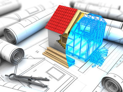 房屋建筑模型與設(shè)計(jì)藍(lán)圖圖片-房屋建筑工程三維藍(lán)圖設(shè)計(jì)素材-高清圖片 .